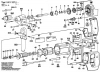 Bosch 0 601 127 742 Drill 240 V / GB Spare Parts
